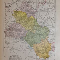 County Monaghan 1905 Antique Map