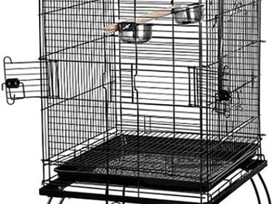 Large Parrot Cage Large Bird Aviary With Pedestal Wheelswith Open ...