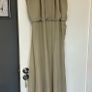 Long dress, Wedding, Debs, sage green. Fit 12-14 Image 2