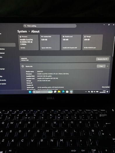 Dell Latitude 7490 Carbon (Touch Screen) i5 8/256Gb , Win11