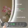 Oval Bathroom Mirror with LED Lights 500x800mm, Bluetooth Led Mirror Bathroom Image 4