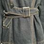 Cristina Gavioli Black Denim Trench/ Jacket Size Uk12 Image 2