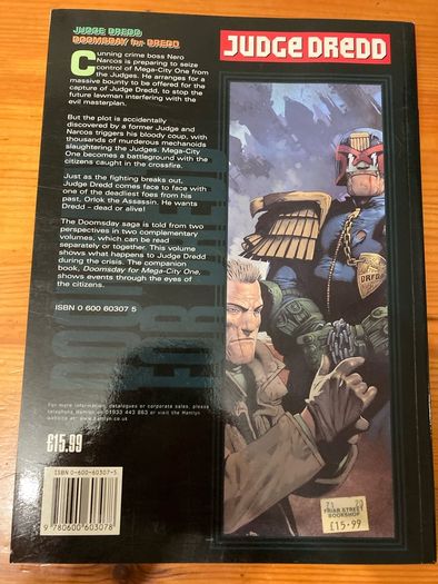 Graphic novel:'Judge Dredd Doomsday For Dredd'