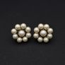 Vintage Gold Plated Faux Pearl Sterling Silver Earrings In Original Box Image 10