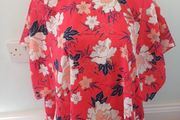 Zara Red Floral Multicoloured  Blouse