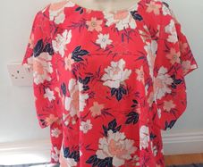 Zara Red Floral Multicoloured  Blouse