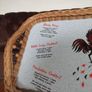 Mid Century Modern Retro Cocktail Melamine Wicker Tray Image 6