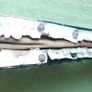 Vintage Fireplace Bellows, Wood and Leather Studded Bellows with Decorative Stitching Image 5