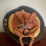 Original Cold War East German M56/76 Stahlhelm with camouflage net. NVA. Complete. Militaria Image 4