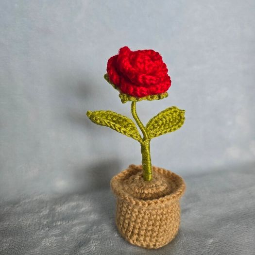 Handmade mini Flower Rose Pot