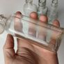 243 - Set of 5 Vintage Clear Glass Cork Top Collectible Decorative Bottles Image 4