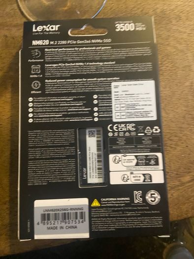 Lexar Nm620  Pcie 256gb Ssd