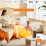 FREE 3 DAY DELIVERY Smart Electric Heater, Low Energy Efficient, 24H Timer Heater for Indoor Use with Thermostat, Wi-Fi App &Voice Remote Control, Ceramic Heater Safety for Home Room Office Desk Portable Image 2