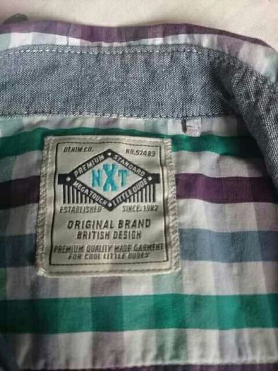 Next Boys Gingham short sleeved shirt