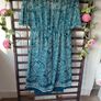 dress mexx teal pattern kimono style summer dress size 12 Image 10