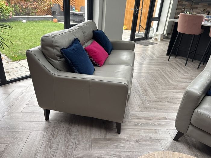 Italian leather 3 seater couch