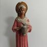 Vintage Statue of Saint Martha, chalkware, religious devotional item Image 2