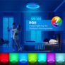 SALE | LED Ceiling Light Dimmable with Remote Control, 24W Flush Ceiling Light, 3000K-6500K 2400LM for Living Room, Bedroom, Kids Room, Dining Room, Kitchen, Bathroom, Round 11 Inch Image 6