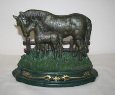 Cast Iron "Mare & Foal" Doorstop