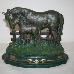 Cast Iron "Mare & Foal" Doorstop