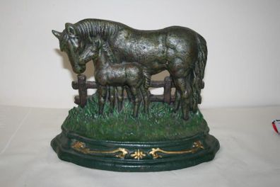 Cast Iron "Mare & Foal" Doorstop