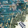 100% Organic Cotton Sofa Large Bed Throw Blanket-150x200cm, Bohemian Double-sided Soft Skin-friendly Throw for Single 2 3 Seater Settees Armchair Couch and Bedspread.Teal/Green Image 4