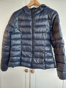 50%down 50%feather jacket lightweight hooded puffer