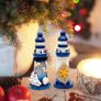 2PCS Mini Lighthouse Ornaments, Nautical Theme Bathroom Decorations, Decorative Home Accessories for Living Room, Table Decoration, Photo Props Blue Image 3