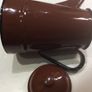 A Vintage Mid Century , Retro Enamel Metal Polish Brown Coffee Pot - Made in Poland - I liter capacity Image 7