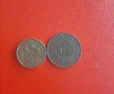 1937 British Threepence and Halfpenny
