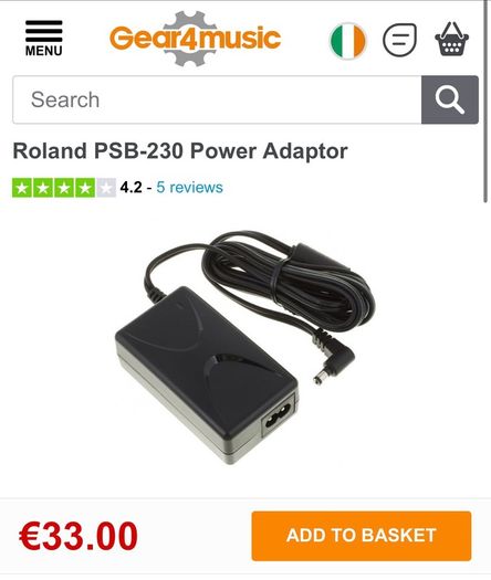 Roland AC Adaptor PSB-230UK