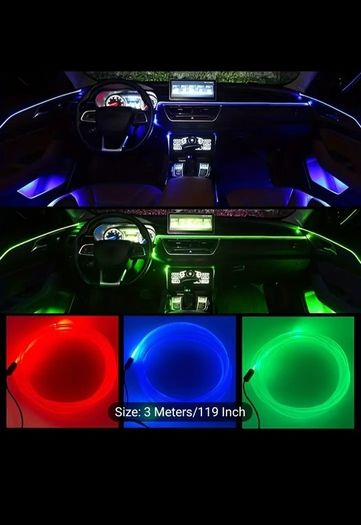 3m Usb Cold Light Lamp With Atmosphere Effect For Car Interior Decoration