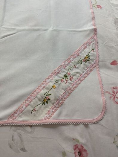 Handmade Traditional Madeira Embroidered Baby comfort  100% Cotton