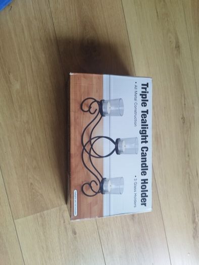 Triple Tealight Candle Holder - New
