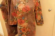 Women's Dress Floral Suede REDUCED SIZE 14