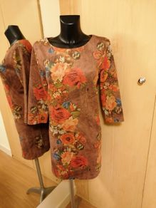Women's Dress Floral Suede REDUCED SIZE 14
