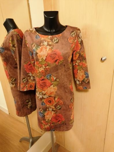 Women's Dress Floral Suede REDUCED SIZE 14