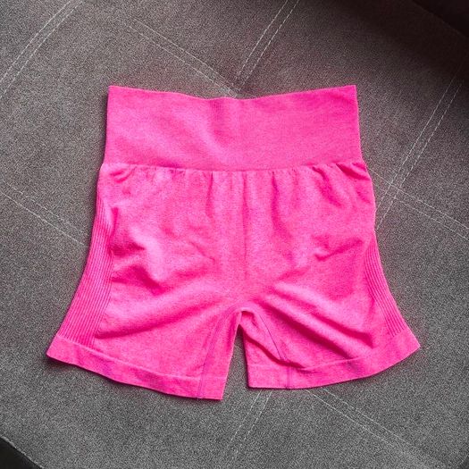 NEW Pink High waist seamless shorts, size S