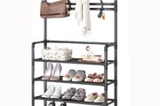 Brand New Coat Rack with Shoe Shelves 8 Removable Hooks 5-Tier