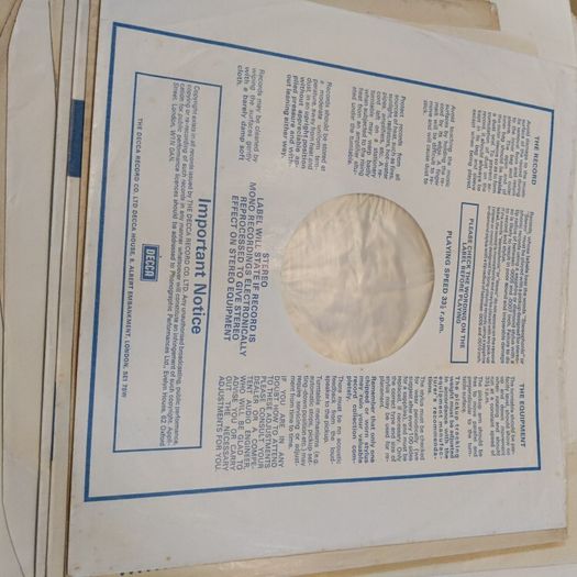 LP record vinyl sleeves and inners
