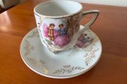 Vintage Porcelain Cup &amp; Saucer Gold Decoration