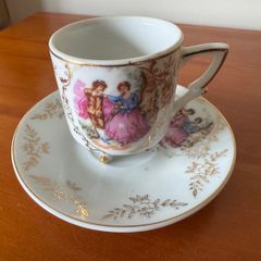 Vintage Porcelain Cup & Saucer Gold Decoration
