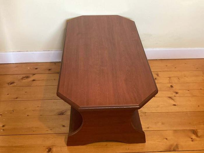 Modern Wooden Coffee Table with Display Shelf