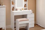 Dressing table LED lights and drawers