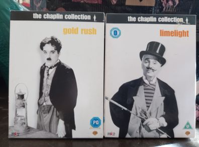 Charlie Chaplin Dvd Bundle Collection Gold Rush & Limelight Classic Vintage Movies
