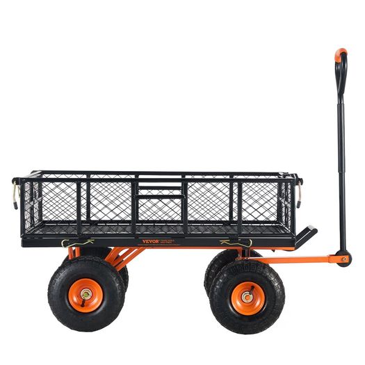 Garden Dump Cart Heavy-duty Metal Yard Carts and Wagons 880 lbs Loading