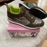trainers Moda in pelle slip on trainer khaki and snake skin effect size 40 Image 7