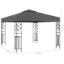 Gazebo with String Lights 3x3 m Anthracite Image 8
