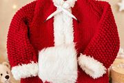 Child's Handknit Coat with Muff