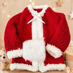 Child's Handknit Coat with Muff
